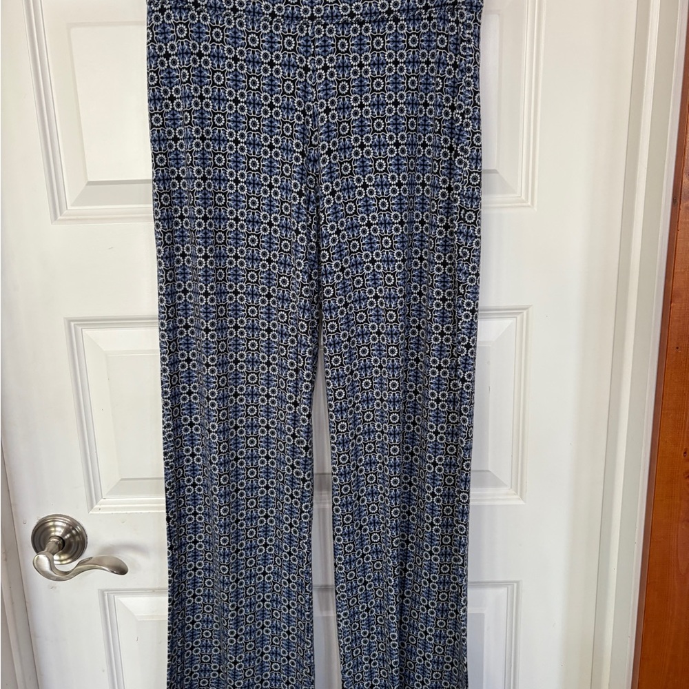 Max Edition Blue and White Wide Leg Pants